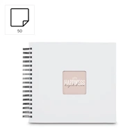 Hama album klasický špirálový FINE ART 28x24 cm, 50 strán, biela, čierne listy