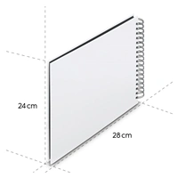 Hama album klasický špirálový FINE ART 28x24 cm, 50 strán, biela, čierne listy