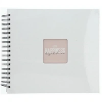 Hama album klasický špirálový FINE ART 28x24 cm, 50 strán, biela, čierne listy