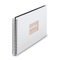 Hama album klasický špirálový FINE ART 36x32 cm, 50 strán, biela, čierne listy