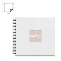 Hama album klasický špirálový FINE ART 36x32 cm, 50 strán, biela, čierne listy