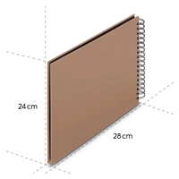 Hama album klasický špirálový FINE ART 28x24 cm, 50 strán, mousse, čierne listy