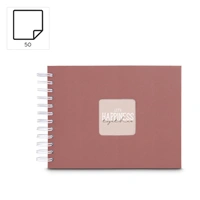 Hama album klasický špirálový FINE ART 24x17 cm, 50 strán, terra, biele listy