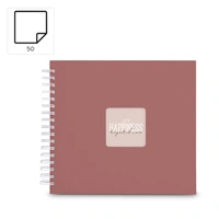 Hama album klasický špirálový FINE ART 28x24 cm, 50 strán, terra, biele listy