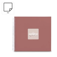 Hama album klasický špirálový FINE ART 36x32 cm, 50 strán, terra, biele listy