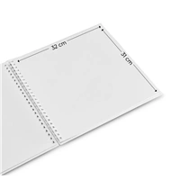 Hama album klasický špirálový FINE ART 36x32 cm, 50 strán, terra, biele listy