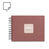 Hama album klasický špirálový FINE ART 24x17 cm, 50 strán, terra, čierne listy