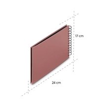 Hama album klasický špirálový FINE ART 24x17 cm, 50 strán, terra, čierne listy