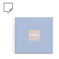 Hama album klasický špirálový FINE ART 36x32 cm, 50 strán, lagoon, biele listy