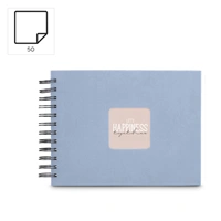 Hama album klasický špirálový FINE ART 24x17 cm, 50 strán, lagoon, čierne listy