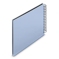 Hama album klasický špirálový FINE ART 28x24 cm, 50 strán, lagoon, čierne listy