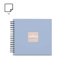 Hama album klasický špirálový FINE ART 28x24 cm, 50 strán, lagoon, čierne listy