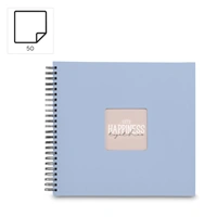 Hama album klasický špirálový FINE ART 36x32 cm, 50 strán, lagoon, čierne listy