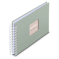 Hama album klasický špirálový FINE ART 24x17 cm, 50 strán, sage, biele listy