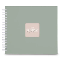 Hama album klasický špirálový FINE ART 28x24 cm, 50 strán, sage, biele listye