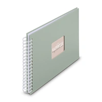 Hama album klasický špirálový FINE ART 28x24 cm, 50 strán, sage, biele listye
