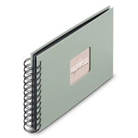 Hama album klasický špirálový FINE ART 24x17 cm, 50 strán, sage, čierne listy