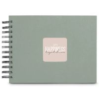 Hama album klasický špirálový FINE ART 24x17 cm, 50 strán, sage, čierne listy