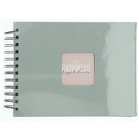 Hama album klasický špirálový FINE ART 24x17 cm, 50 strán, sage, čierne listy