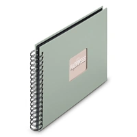 Hama album klasický špirálový FINE ART 28x24 cm, 50 strán, sage, čierne listy