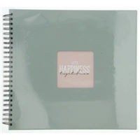 Hama album klasický špirálový FINE ART 36x32 cm, 50 strán, sage, čierne listy