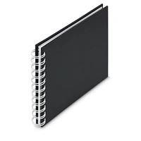 Hama album klasický špirálový FINE ART 18,5x15 cm, 30 strán, nová čierna, biele listy