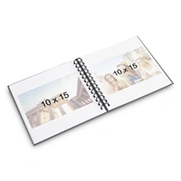 Hama album klasický špirálový FINE ART 18,5x15 cm, 30 strán, nová čierna, biele listy