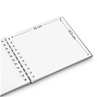 Hama album klasický špirálový FINE ART 18,5x15 cm, 30 strán, nová čierna, biele listy